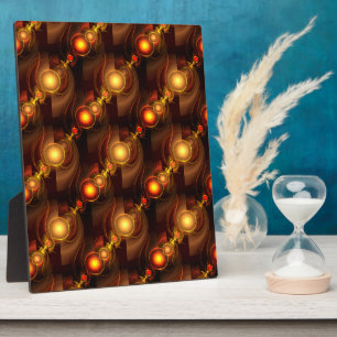 Gold Modern Boho Elegantes abstraktes Kunstmuster Fotoplatte