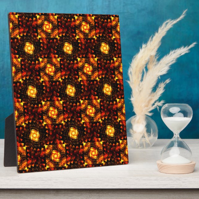 Gold Modern Boho Elegantes abstraktes Kunstmuster  Fotoplatte (Seite)
