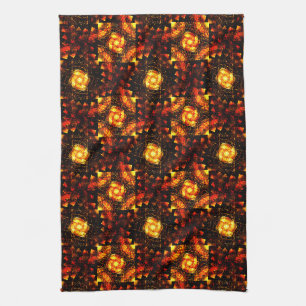 Gold Modern Boho Elegantes abstraktes Kunstmuster Geschirrtuch