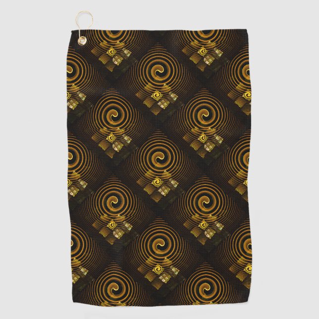 Gold Modern Boho Elegantes abstraktes Kunstmuster  Golfhandtuch (Vorderseite)