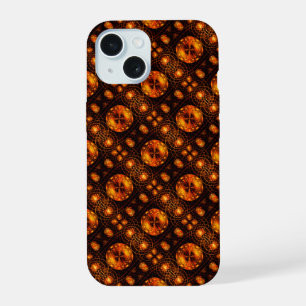 Gold Modern Boho Elegantes abstraktes Kunstmuster iPhone 15 Hülle
