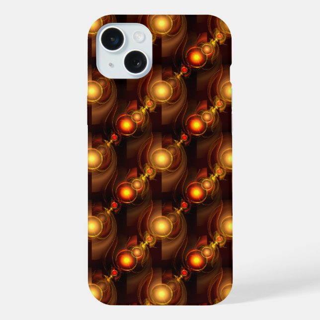Gold Modern Boho Elegantes abstraktes Kunstmuster  iPhone Hülle (Rückseite)