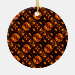 Gold Modern Boho Elegantes abstraktes Kunstmuster  Keramik Ornament