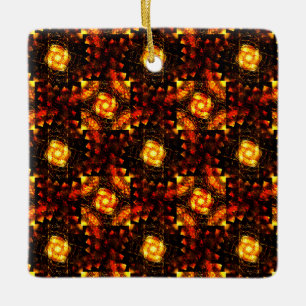 Gold Modern Boho Elegantes abstraktes Kunstmuster  Keramikornament