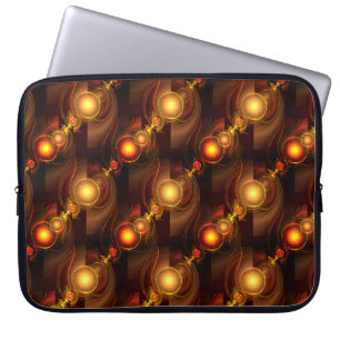 Gold Modern Boho Elegantes abstraktes Kunstmuster Laptopschutzhülle