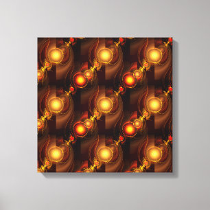 Gold Modern Boho Elegantes abstraktes Kunstmuster  Leinwanddruck