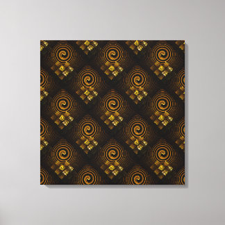 Gold Modern Boho Elegantes abstraktes Kunstmuster Leinwanddruck
