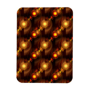 Gold Modern Boho Elegantes abstraktes Kunstmuster Magnet