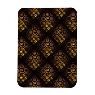 Gold Modern Boho Elegantes abstraktes Kunstmuster Magnet
