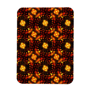 Gold Modern Boho Elegantes abstraktes Kunstmuster  Magnet