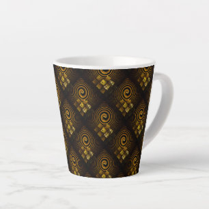 Gold Modern Boho Elegantes abstraktes Kunstmuster Milchtasse