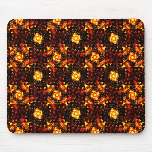 Gold Modern Boho Elegantes abstraktes Kunstmuster  Mousepad (Vorne)