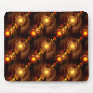 Gold Modern Boho Elegantes abstraktes Kunstmuster  Mousepad