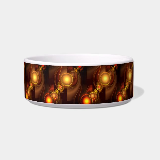 Gold Modern Boho Elegantes abstraktes Kunstmuster  Napf (Vorderseite)