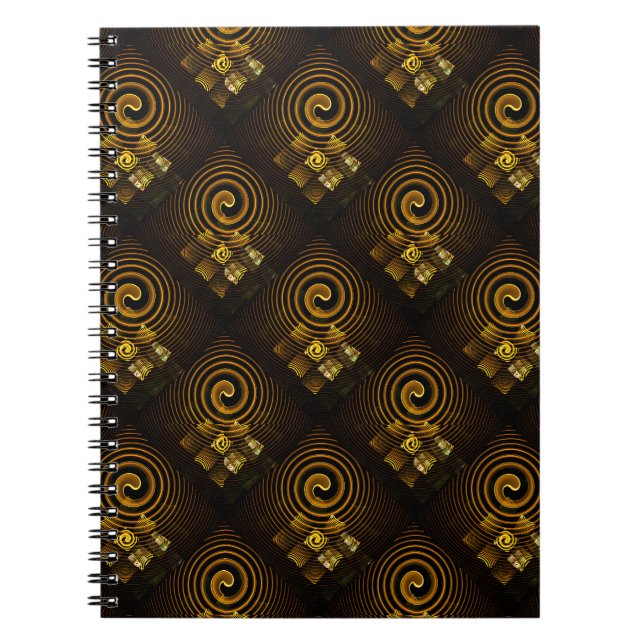 Gold Modern Boho Elegantes abstraktes Kunstmuster  Notizblock (Vorderseite)