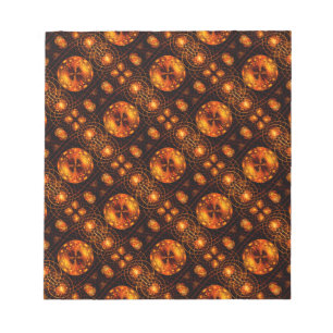 Gold Modern Boho Elegantes abstraktes Kunstmuster  Notizblock