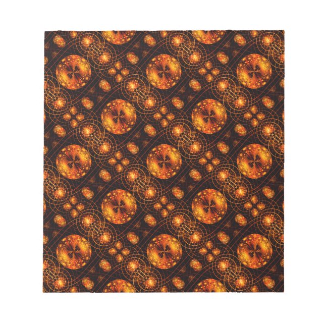 Gold Modern Boho Elegantes abstraktes Kunstmuster  Notizblock (Vorderseite)