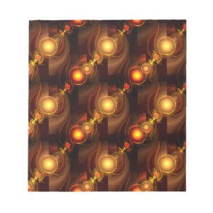 Gold Modern Boho Elegantes abstraktes Kunstmuster  Notizblock