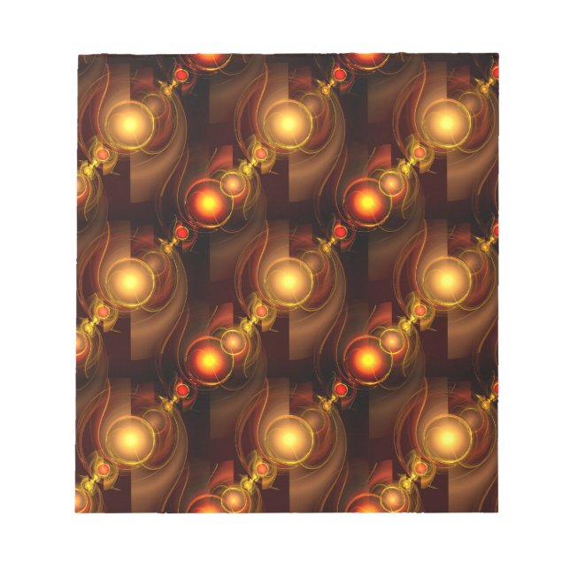 Gold Modern Boho Elegantes abstraktes Kunstmuster  Notizblock (Vorderseite)