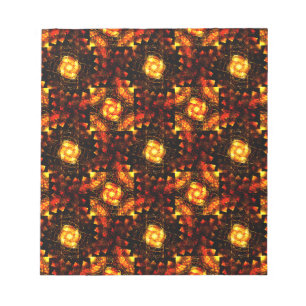 Gold Modern Boho Elegantes abstraktes Kunstmuster  Notizblock