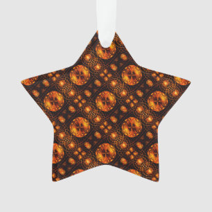 Gold Modern Boho Elegantes abstraktes Kunstmuster Ornament