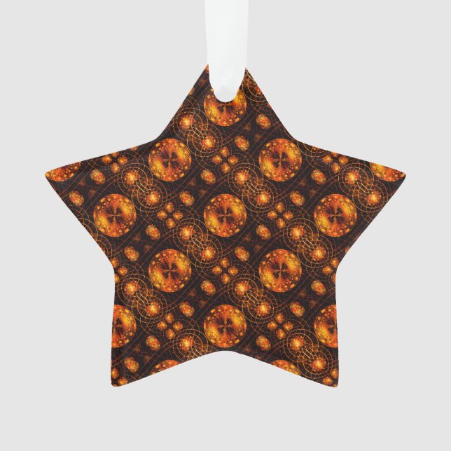 Gold Modern Boho Elegantes abstraktes Kunstmuster  Ornament (Vorderseite)