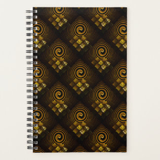Gold Modern Boho Elegantes abstraktes Kunstmuster Planer