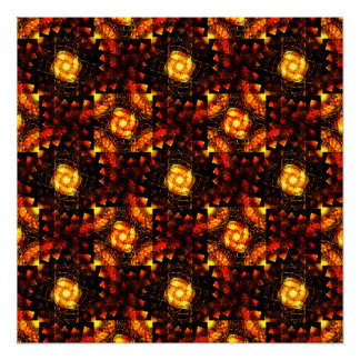Gold Modern Boho Elegantes abstraktes Kunstmuster Poster