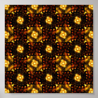 Gold Modern Boho Elegantes abstraktes Kunstmuster Poster