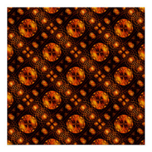 Gold Modern Boho Elegantes abstraktes Kunstmuster  Poster