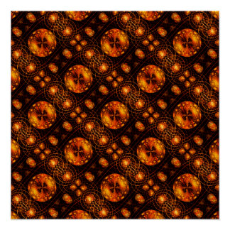 Gold Modern Boho Elegantes abstraktes Kunstmuster Poster