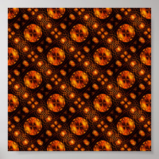 Gold Modern Boho Elegantes abstraktes Kunstmuster Poster