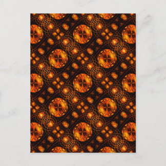 Gold Modern Boho Elegantes abstraktes Kunstmuster  Postkarte