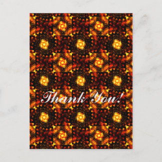 Gold Modern Boho Elegantes abstraktes Kunstmuster  Postkarte