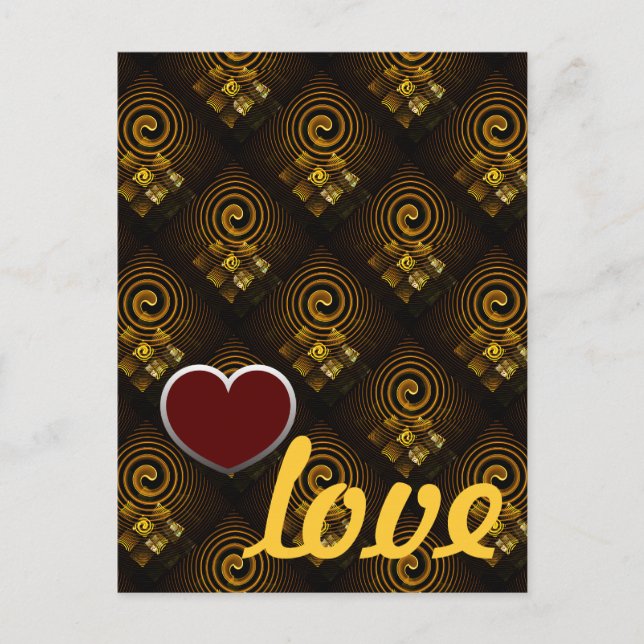 Gold Modern Boho Elegantes abstraktes Kunstmuster  Postkarte (Vorderseite)