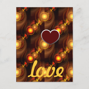 Gold Modern Boho Elegantes abstraktes Kunstmuster  Postkarte