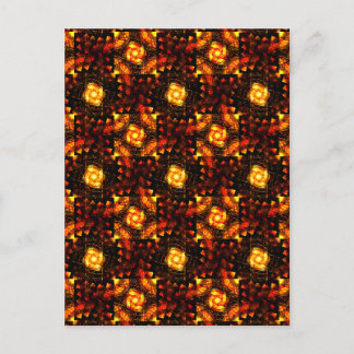 Gold Modern Boho Elegantes abstraktes Kunstmuster  Postkarte