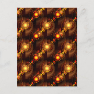 Gold Modern Boho Elegantes abstraktes Kunstmuster  Postkarte
