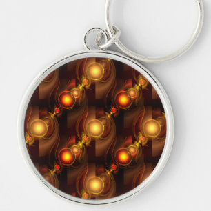 Gold Modern Boho Elegantes abstraktes Kunstmuster Schlüsselanhänger