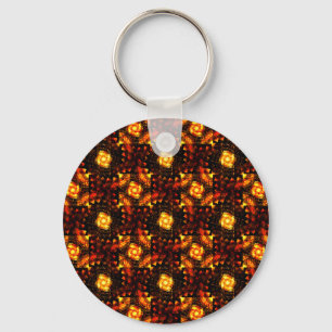Gold Modern Boho Elegantes abstraktes Kunstmuster Schlüsselanhänger