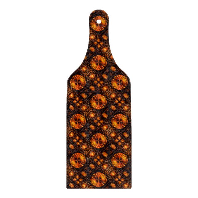 Gold Modern Boho Elegantes abstraktes Kunstmuster  Schneidebrett (Vorderseite)