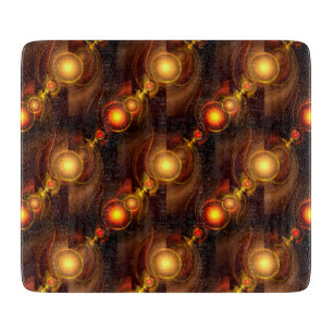 Gold Modern Boho Elegantes abstraktes Kunstmuster Schneidebrett