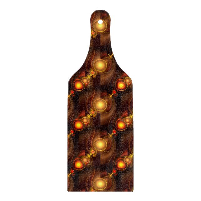 Gold Modern Boho Elegantes abstraktes Kunstmuster  Schneidebrett (Vorderseite)