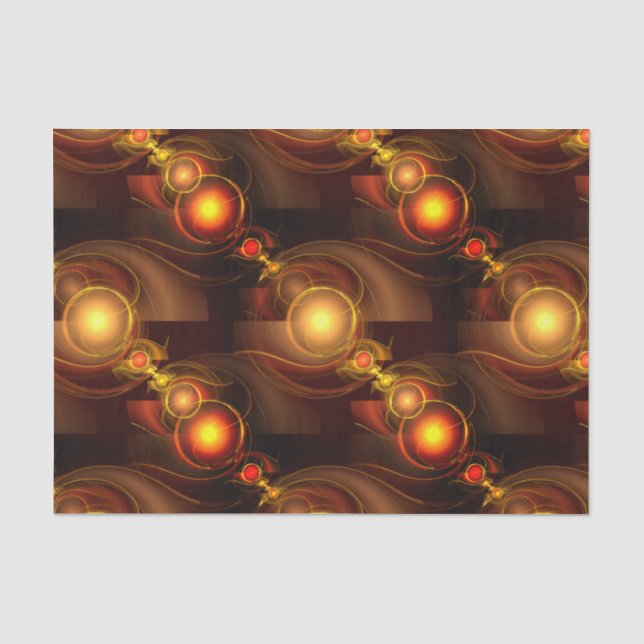 Gold Modern Boho Elegantes abstraktes Kunstmuster  Seidenpapier (Vorderseite)