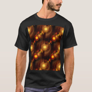 Gold Modern Boho Elegantes abstraktes Kunstmuster T-Shirt