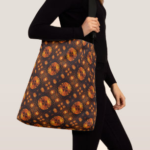 Gold Modern Boho Elegantes abstraktes Kunstmuster Tragetaschen Mit Langen Trägern