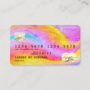 Gold Modern Credit Card Style Add Logo Visitenkarte