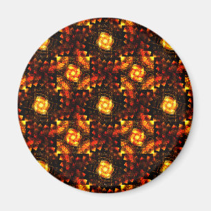 Gold Moderne Boho Elegante Abstrakte Kunst Muster Magnet