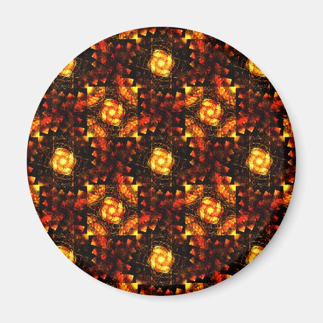 Gold Moderne Boho Elegante Abstrakte Kunst Muster  Magnet (Vorne)