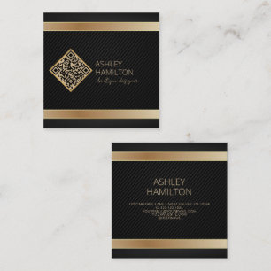 Gold Moderne Boutique Designer Quadratische Visitenkarte